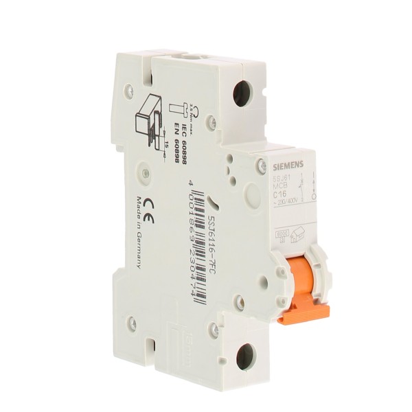 Disjoncteur Siemens 5sj61167fc 1P 16A 6ka courbe c